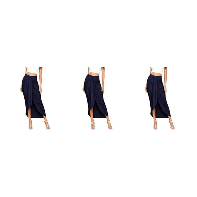 Jumpingount de poliéster para mujer, cintura alta, reemplazo Irregular, fácil de combinar, plisada, para oficina, viajes, niñas, faldas, XL, Type1 NO1