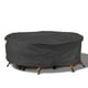 thumbnail image 3 of Funda redonda para muebles en lona duradera, exterior impermeable, exterior negro y interior plateado (230 x 110 cm), 3 of 5