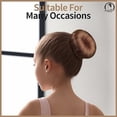 thumbnail image 3 of 1Set Hair Bun, Bun Hair Pieces, Coffee Different Sizes Elastic Hair Bun Maker Set with Hair Pins and Hair Bands Help You Complete Different Kinds of Buns in Many Occasion, 3 of 7