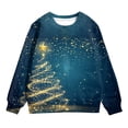 thumbnail image 4 of Zshosam Toddler Christmas Sweatshirts for Girls Kids Toddler Boy Girl Outfit Christmas Sweatshirt Long Sleeve Pullover Shirt Fall Clothes Size 6T 7T,(Blue 6-7 Years), 4 of 4