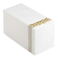 thumbnail image 1 of 100pcs Disposable Gold Printed Thick Paper Napkins for Party, Wedding, Restaurant, Bathroom, High End Dining – Soft Beverage & Hand Towels, 1 of 5