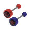 thumbnail image 1 of Red Star Logo Barbell Tongue Ring, 1 of 2