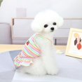 thumbnail image 4 of Vestido para perro CHAO a rayas con estampado de cerezas rosa, 4 of 5