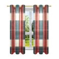 thumbnail image 7 of Yayeee Window Curtains Set of 2 for Living Room Light Filtering 63"x42", Vibrant Red Tartan Pattern, 7 of 7