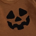 thumbnail image 5 of Toddler Baby Boy Girl Halloween Outfit Knit Chunky Pumpkin Sweaters Crew Neck Pullover Sweatshirt Tops Fall Winter Clothes, 5 of 8