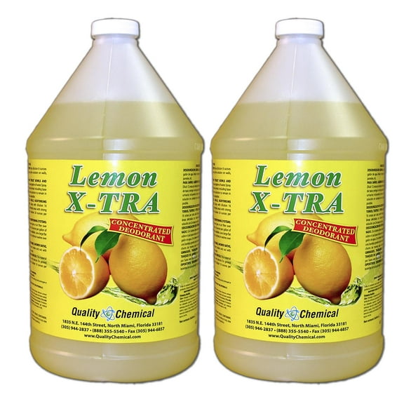 Lemon X-tra concentrated deodorizer - pleasant lemon scent. - 2 gallon case