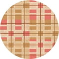 thumbnail image 1 of Ahgly Company Indoor Round Patterned Papaya Orange Area Rugs, 3' Round, 1 of 6