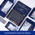 thumbnail image 3 of 12/24/36/48/72 Set de lápices de acuarela profesionales Lápices de colores solubles en agua con pinc Eccomum 24 colores, 3 of 7