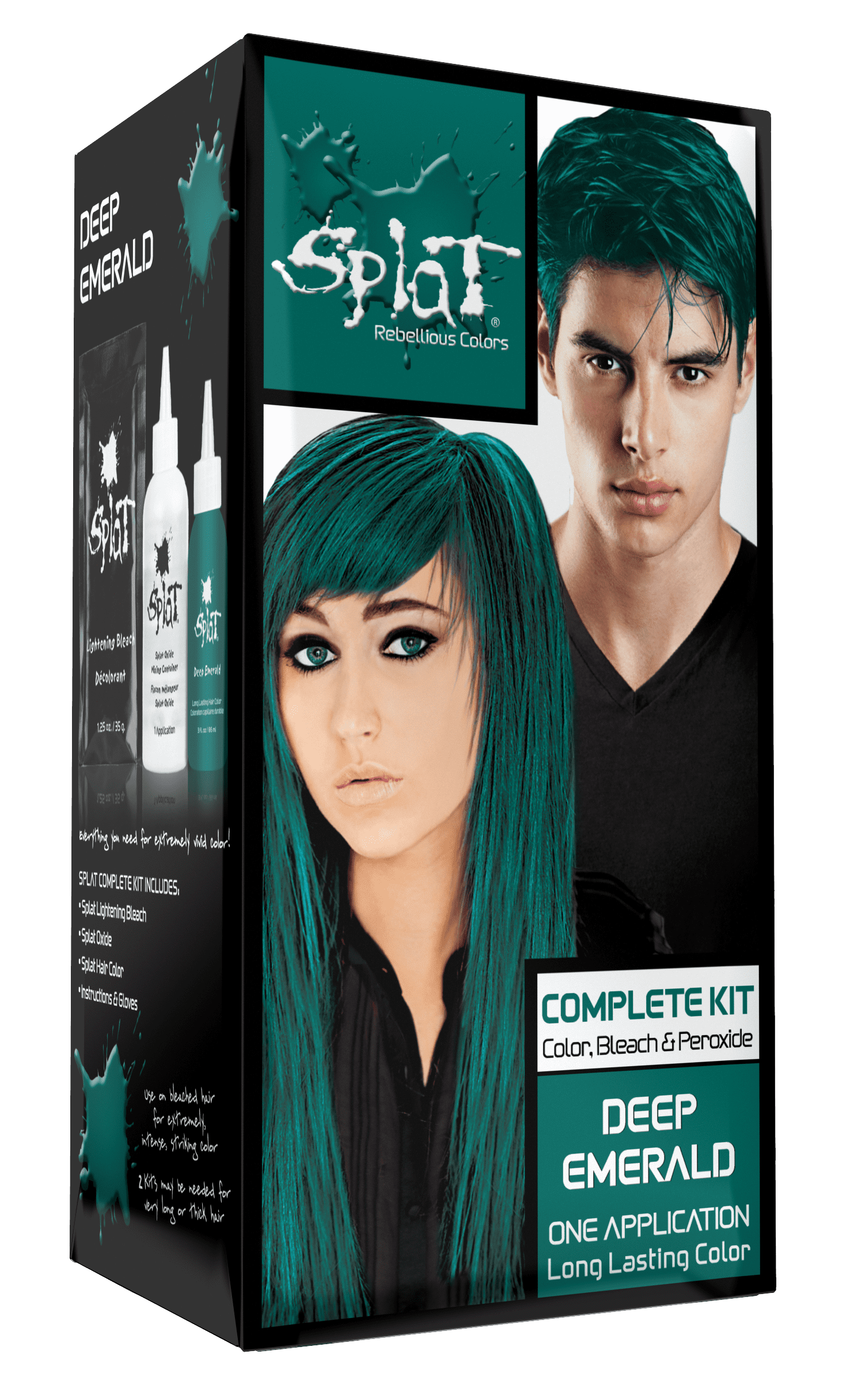 neon green splat hair dye