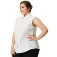 thumbnail image 1 of Camisas con botones de oficisin mangas de talgrande pamujer Top Blanco 3XL, 1 of 5