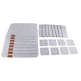 thumbnail image 1 of Juego de manteles individuales para tazas, de fieltro, con aislamiento térmico, con bolsa para tenedor, mantel para vajilla para el hogar, cocina, color gris claro, 1 of 12