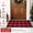 Green & White, variant on Coffee and White Plaid Rug, 4' x 6' Outdoor Porch Door Mat, Washable Cotton Woven Farmhouse Area Rug, Entryway Layered Door Mats Carpet, Easter Decor