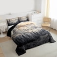 thumbnail image 3 of Manfei Mid Century Minimalist Bedding Comforter Set 2pcs, Nature Theme Twin Comforter Sets, Sun Mountain Tree Bedding Set, Ultra Soft Home Decor, 3 of 8