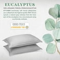thumbnail image 2 of STYLINEN Pillowcase King Size 2pc Set (20"x40") - 100% Organic Eucalyptus Lyocell Tencel, Silky Soft & Smooth, Envelope Closure (2 King Pillowcase Set, Silver Pearl), 2 of 6