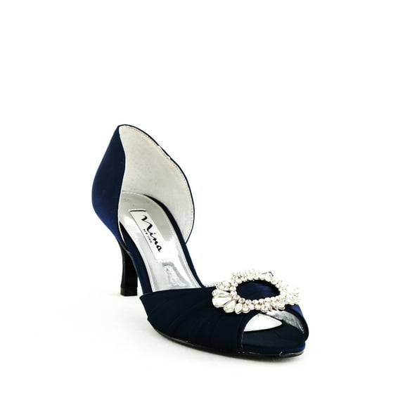 Nina | Crystah Luster Satin | Blue | Size 5