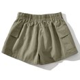 thumbnail image 2 of RYRJJ Cargo Shorts for Women with Pockets Elastic High Waist Lightweight Outdoor Shorts for Summer Casual Loose(Army Green,M), 2 of 7