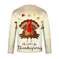 thumbnail image 4 of Odeerbi Thanksgiving Shirts For Men 2025 Casual Round Neck Pullover 3D Printed Realistic Print T-Shirt Khaki, 4 of 5