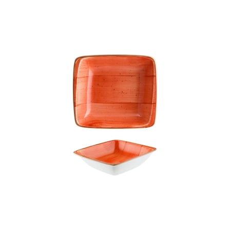 Terracota 7.5" x 6.5" x h:2" 20 oz. Square Terracotta Vitrified Bowl