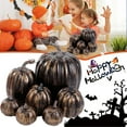 thumbnail image 1 of 7 Piece Pumpkin Set Fall Halloween Thanksgiving Decorations for Home Garden Table Displays 7PCS, 1 of 6