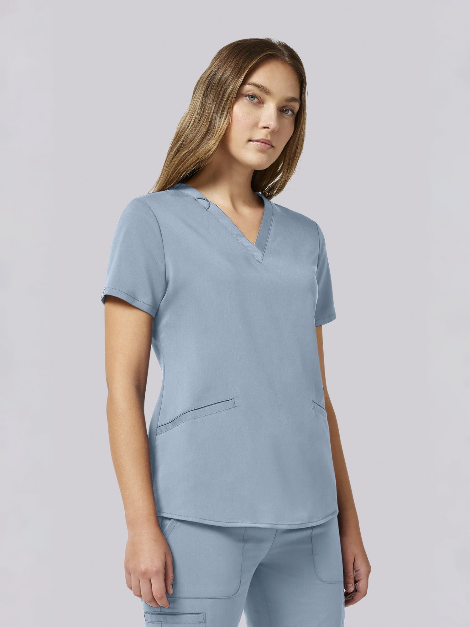 Scrubstar Ultimate Women’s Antimicrobial Welt Pocket V-Neck Scrub Top, Sizes XS–3XL