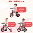 thumbnail image 5 of Wdmiya 4 in 1 Toddler Tricycle for 2-5 Years Old Kids, Folding Toddler Bike with Removable Pedals, Gift & Toys for Boy & Girl, Balance Training for Baby Bike Infant Trike, Red, 5 of 9