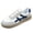 Blue, variant on Women's Color Block Retro Sneakers Wide Toe Platform Casual Shoes Soft Non Slip Lace Up Walking Trainers for Daily Wear School Street Outdoor