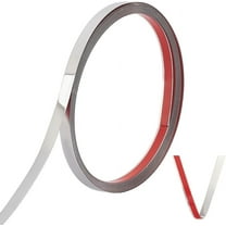 4m Wall Molding Trim 201 Stainless Steel Peel and Stick Self-Adhesive Flexible Molding Trim Molding Wall Trim for Wall Mirror Furniture Door Wardrobe Stainless Steel Color 10mm Wide