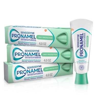 Sensodyne Pronamel Daily Protection Enamel Toothpaste for Sensitive Teeth, Mint Essence - 4 Oz (Pack of 3)