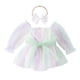 thumbnail image 1 of Gibobby Mamelucos para bebe niño polar con estampado de coloridos de manga larga para niñas pequeñas recién nacido con diademas(Morado, 6-12 Meses), 1 of 5