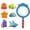 A, variant on Stress Squirt Fishing Net Toy, Floating Marine Animal Figurine for Men Women, Adult Unisex Tub Stress Reliever, Premium 7-Piece Leak-Resistant Summer Resort Supply