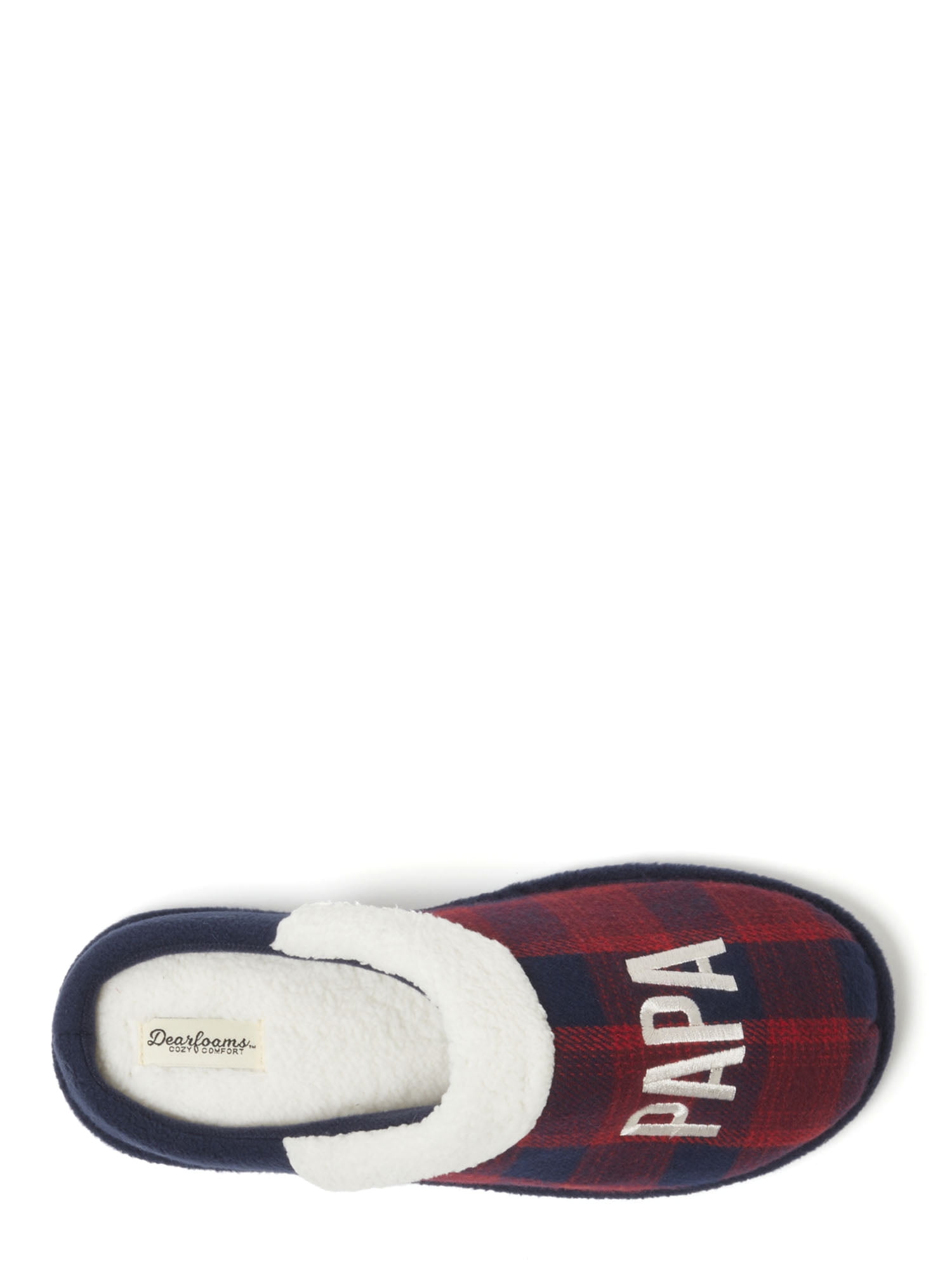 Dearfoams Cozy Comfort Men's Papa Bear Plaid Clog Slippers