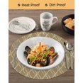 thumbnail image 3 of 15 Inch Round Placemats Set of 4, Brown Stripes Non Slip Heat Insulation PP Table Mats, Simple Geometric Modern Monochrome Washable Place Mats for Kitchen Dining Party Table Decor, 3 of 7