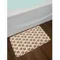 thumbnail image 2 of Forest Friends Bath Mat, Simple Pattern of Bear and Leaves, Plush Bathroom Decor Mat with Non Slip Backing, 29.5" X 17.5", Redwood Yellow Green, by Ambesonne, 2 of 2