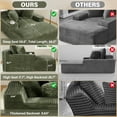 thumbnail image 6 of Wiilayok 68.5"D x 50"W Oversized Boneless Chaise Lounge Chair,High Density Sponge with Super Strong Rebound，Corduroy Fabric Cloud Sofas Couches for Living Room, No Assembly ( Olive Green ), 6 of 8