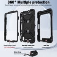 thumbnail image 2 of BMOUO Case for iPad Air 11 Inch M4 (2026) / M3 (2025) / M2 (2024),iPad Air 5th / 4th Generation 10.9 Inch Protective Case Cover with 360°Rotating Stand and Hand / Shoulder Strap, Black, 2 of 8