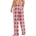 thumbnail image 6 of HPINK-T Red Heart Plaid Checkered Men's Sleep Pajama Pants Sleep Bottoms Pj Lounge Pant Sleepwear, 6 of 7