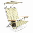 thumbnail image 1 of Bliss Hammocks Folding Beach Chair, Backpack Recliner with Canopy, Pineapple, 1 of 13