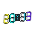 thumbnail image 3 of Reloj de pared LED 3D Reloj de pared digital Función de sincronización fácil de leer Reloj decorativo Reloj LED para escritorio Sala de estar Oficina Negro, 3 of 7