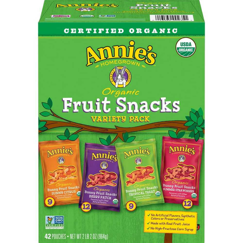 Annie's Organic Bunny Fruit Snacks Variety Pack 34 oz