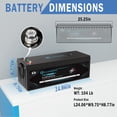 thumbnail image 6 of Paoweric 12V 600Ah LiFePO4 Lithium Battery with 250A BMS, Compact Lithium Iron Phosphate Battery for Solar, RV, Home Energy Storage, 6 of 8