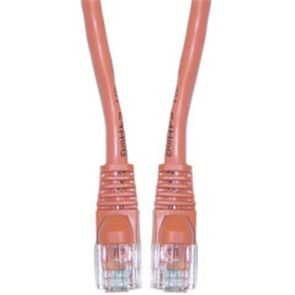 CableWholesale 13X6-03135 Cat6a Orange Ethernet Patch Cable- Snagless Molded Boot- 500 MHz- 35 foot