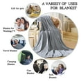 thumbnail image 2 of Howarmer Large GrayThrow Blankets, Twin Size Soft Lightweight Flannel Fleece Blanket, 60" x 50", 2 of 7