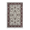 thumbnail image 3 of Rugs America Jasmine NDY02 Ivory Burgundy Oriental Traditional Ivory Area Rug, 5'x8', 3 of 6