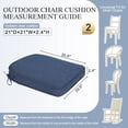 thumbnail image 4 of BPS 21" x 21" Outdoor Dining Chair Cushion, Water Resistant Patio Seat Cushion Pads with Ties, Set of 2 - Navy Blue, 4 of 9
