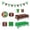 Green, variant on Football Party Decorations And Tableware Kit, Complete Set for Sports Themed Birthday Celebrations, Includes Decor And Tableware for Game Day Party Supplies
