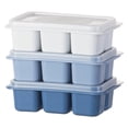 thumbnail image 1 of Bandeja para cubitos de hielo Zynic Freezer con tapa y caja de almacenamiento, fácil de liberar, 18 piezas, bandeja grande de silicona de una sola capa con tapa de liberación contra salpicaduras,, 1 of 8