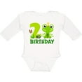 thumbnail image 3 of Inktastic 2nd Birthday Prince Frog Boys Long Sleeve Baby Bodysuit, 3 of 5