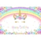 thumbnail image 1 of Fondo de fotografía de unicornio para niña, decoración de fiesta de cumpleaños, arcoíris, Floral, Princesa, foto de fondo, pancarta de cumpleaños para Baby Shower, 1 of 4