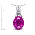 thumbnail image 3 of Star K � Oval 10x8 Simulated Pink Tourmaline Fashion Pendant Necklace, 3 of 9