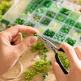 thumbnail image 6 of 3D Beaded Green Plant DIY Kit, Beads Small Craft Supply Pack without Pot, 3D DIY Bead Kit with Beading Thread and Storage Case for Tabletop Home Decor, 6 of 7